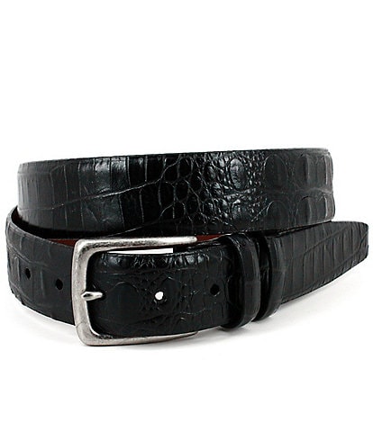 Torino Leather Company Embossed Hornback Croc Belt