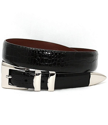 Torino Leather Company Italian Alligator Embossed Leather Belt