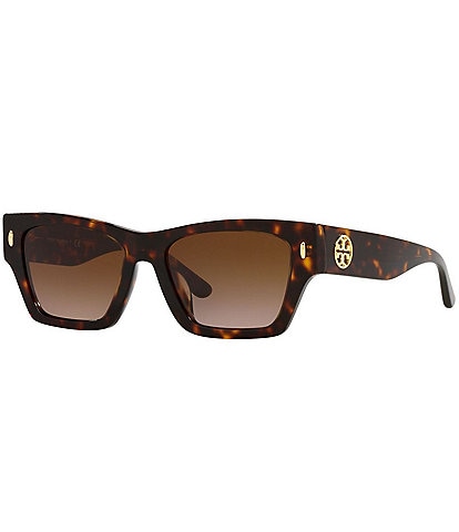 Tory Burch Women's 0TY7169U 52mm Gradient Tortoise Rectangle Sunglasses