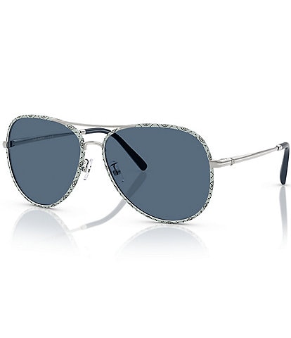 Tory Burch Women's TY6114 60mm Aviator Sunglasses