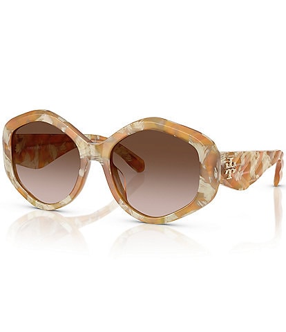 Tory Burch Women's TY7217U 55mm Honey Tortoise Geometric Sunglasses