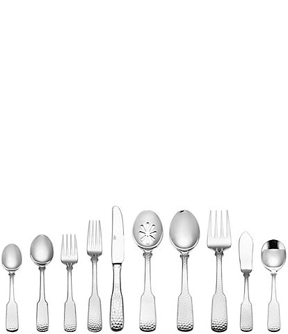 Towle Silversmiths Hammered 45-Piece Stainless Steel Flatware Set