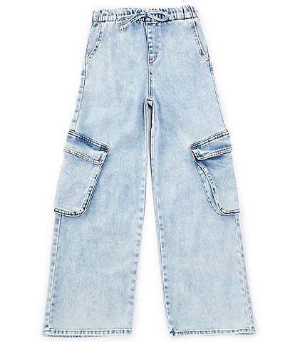Tractr Big Girls 7-16 Easy-Fit Cargo-Pocket Jeans