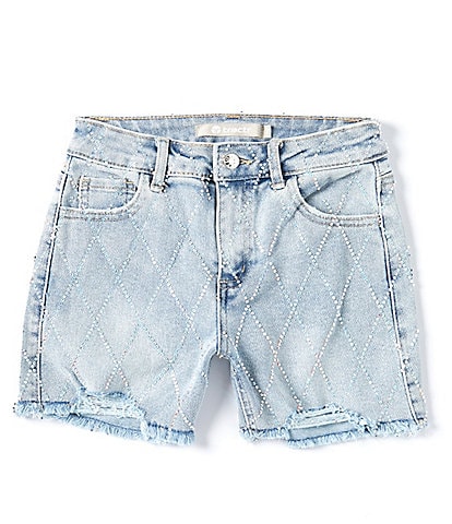 Tractr Girls Neon Blue Denim Shorts ⋆ Gypsy Girl Tween Boutique
