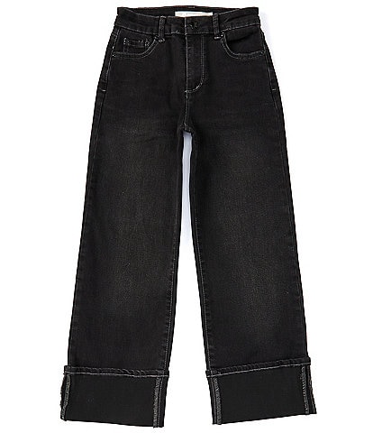 Tractr Big Girls 7-16 Straight Leg Cuffed Jeans