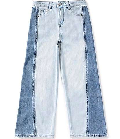Tractr Big Girls 7-16 Two-Tone Wide-Leg Jeans