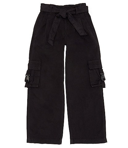 Tractr Big Girls 7-16 Wide Paperbag Waistband Cargo Pants