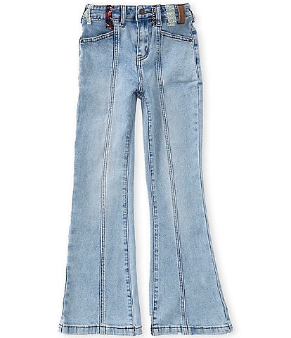 Tractr Big Girls Boho Loop Flare Jeans