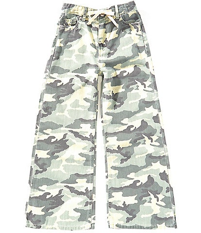 Tractr Big Girls Camouflage Drawstring Waist Pants