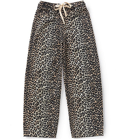 Tractr Big Girls Leopard Print Slight Barrel Pant