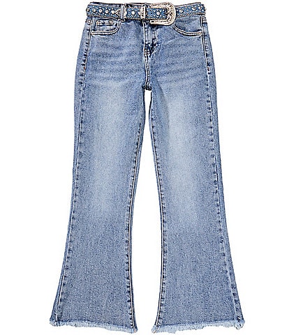 Tractr Big Girls Slim-Fit Bootcut-Leg Western Belted Jeans