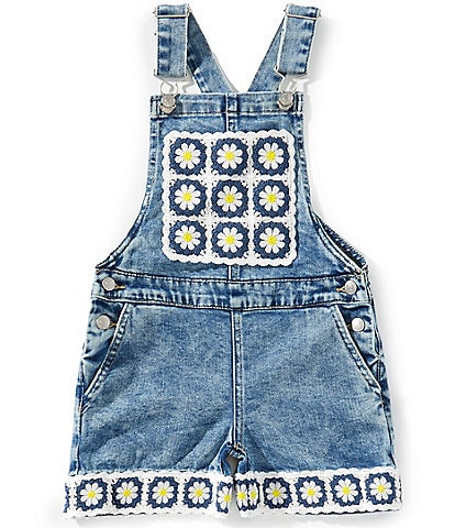 Tractr Little Girls 2T-6X Crochet Daisy Shortall
