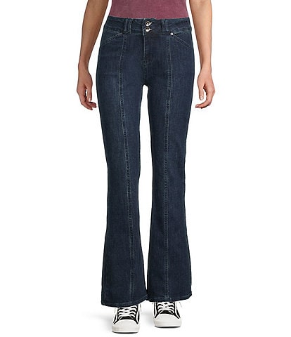 Tractr Tractr Blu Front Seam Flared Denim Jeans