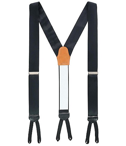 Trafalgar Big & Tall Sutton Solid Silk Formal End Suspenders