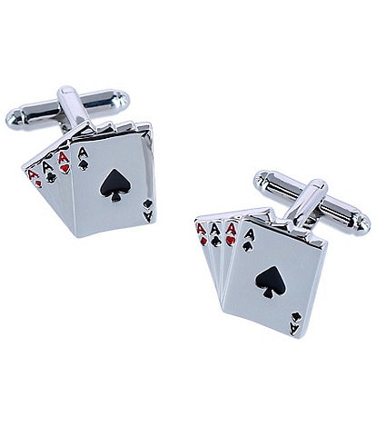 Trafalgar Four Of A Kind Novelty Card Game Cuff Links