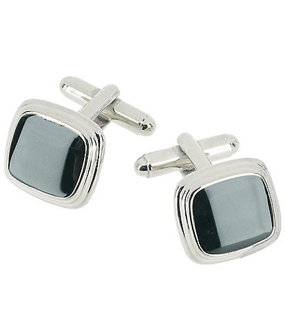 Trafalgar Sutton Black Lacquer Cushion Cuff Links