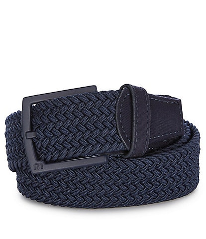Tommy Bahama Men's Reversible Braided Stretch Belt (Black/Grey, S/M) at   Men's Clothing store