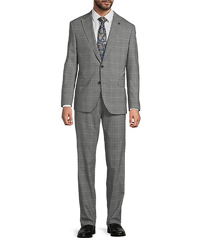 TravisMathew Modern Fit Flat Front Plaid 2-Piece Suit