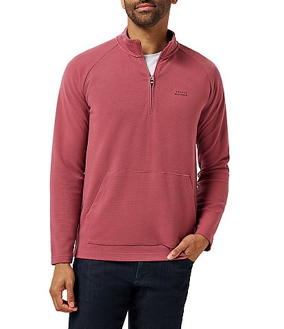 TravisMathew Performance Waffle Quarter-Zip Pullover