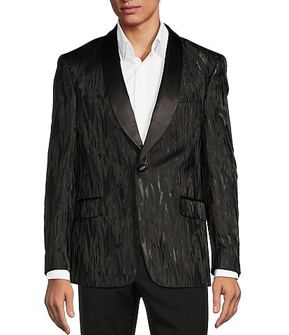Tre Vero Modern Fit Jacquard Pattern Suit Jacket
