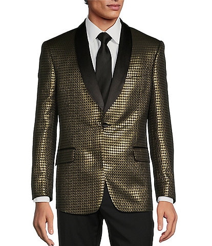 Tre Vero Modern Fit Jacquard Pattern Tuxedo Sport Coat