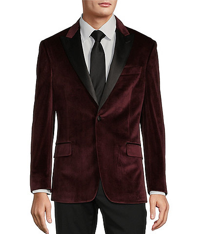 Tre Vero Modern Fit Velvet Tuxedo Sport Coat