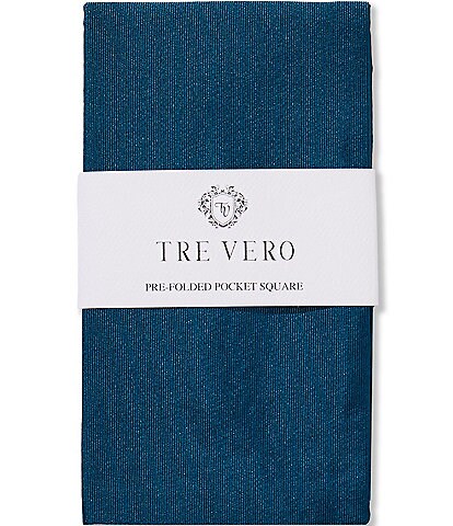 Tre Vero Solid Green Perfect Pocket Square