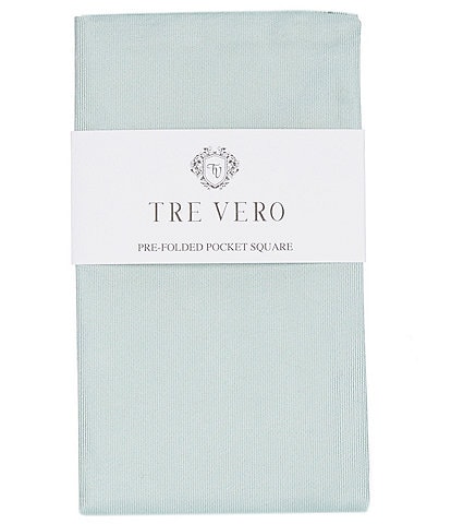 Tre Vero Solid Silk Pre-Folded Pocket Square