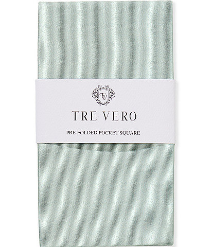Tre Vero Solid Silk Pre-Folded Pocket Square