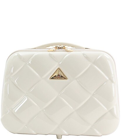 Triforce Savoir Collection Quilted with Floral Strap Travel Beauty Case