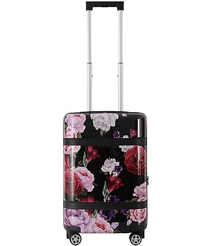 Triforce Versailles Collection Black Floral Print Carry-On Spinner