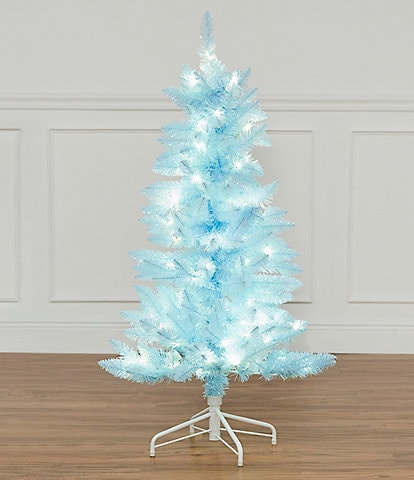 Trimsetter 4-ft. Pre-Lit Blue Tinsel Christmas Tree
