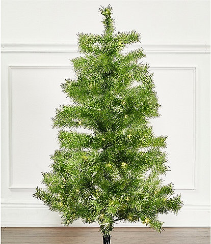 Trimsetter 4-ft. Pre-Lit Green Tinsel Christmas Tree