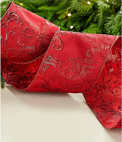Trimsetter An Elegant Affair Collection Red Jacquard Decorative Ribbon