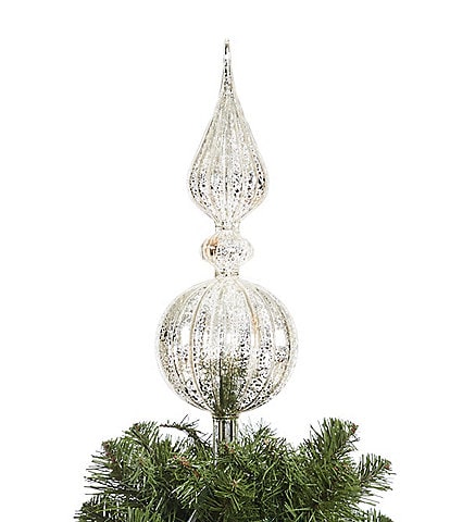 Trimsetter Deck The Halls Collection Mercury Glass Finial Tree Topper