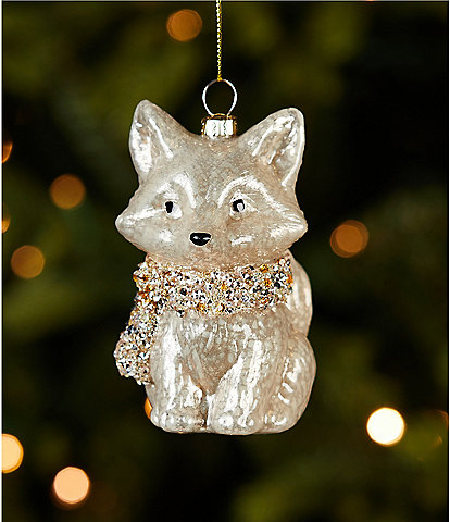 Trimsetter Luxe Lodge Collection Glass Fox Ornament
