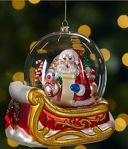 Trimsetter Mr. Bingle Collection Santa & Bingle Globe Sleigh Ornament