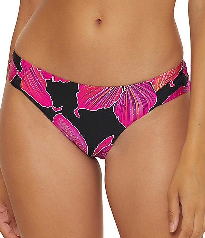 Trina Turk Fleury Floral Side Shirred Hipster Swim Bottom