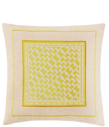 Trina Turk Monticeto Geometric Pattern Embroidered Square Pillow