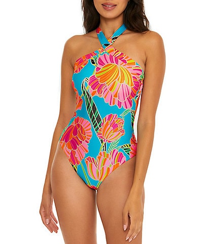 MICHAEL Michael Kors Iconic Solids One Shoulder One Piece Swimsuit |  Dillard's