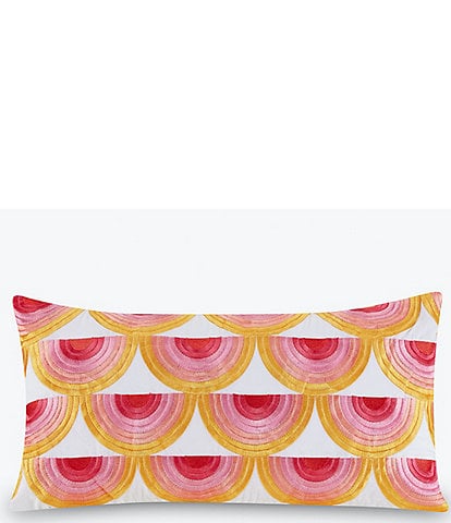 Trina Turk Sunburst Scalloped Embroidered Rectangular Pillow
