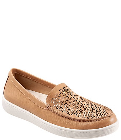 Trotters Audrey Geometric Perforated Leather Loafers