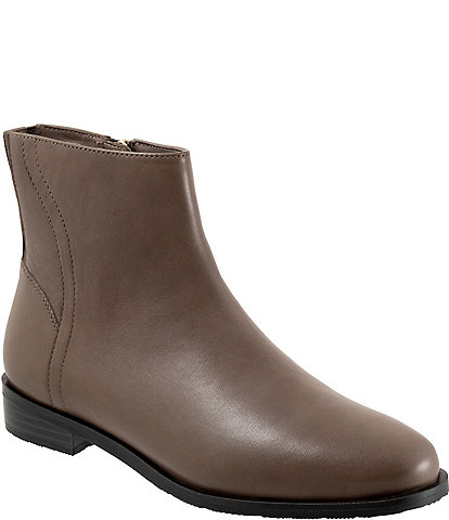 Trotters Ava Leather Block Heel Booties