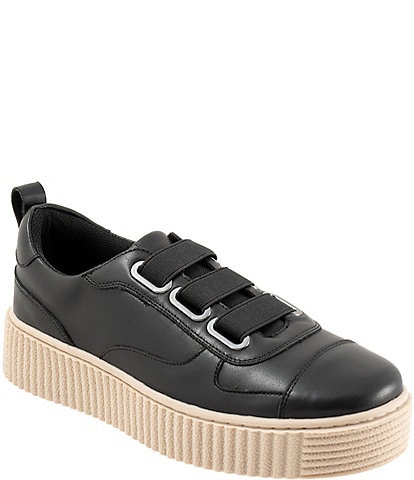 Trotters Bliss Leather Slip On Platform Sneakers