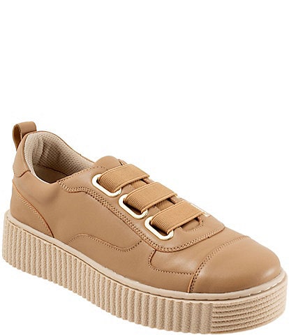 Trotters Bliss Leather Slip On Platform Sneakers