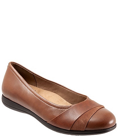 Trotters Danni Leather And Suede Flats