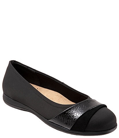 Trotters Danni Microfiber and Leather Flats