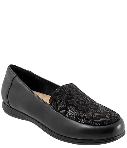 Trotters Deanna Leather Floral Print Loafers