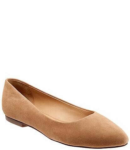 Trotters Estee Suede Pointed Toe Ballet Flats