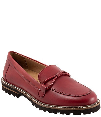 Trotters Fiora Leather Lug Sole Loafers
